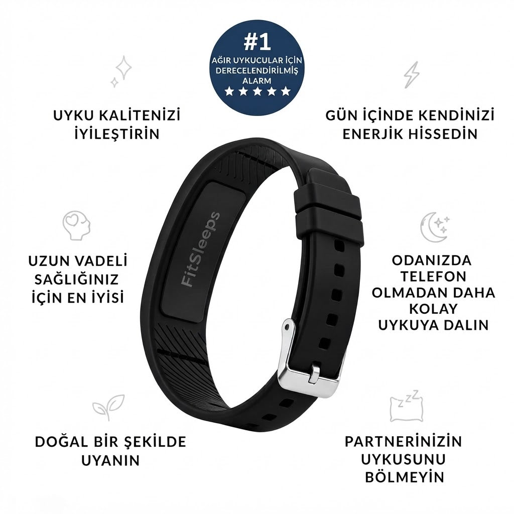 ✨ TİTREŞİMLİ BİLEKLİK - Sessiz Alarm ve Akıllı Uyku Bilekliği 🌙