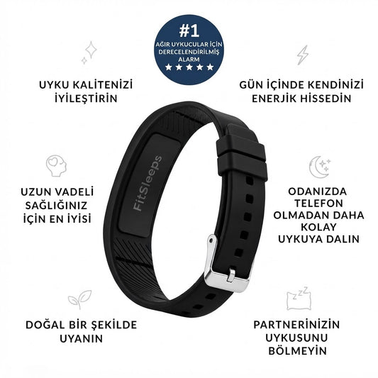 ✨ TİTREŞİMLİ BİLEKLİK - Sessiz Alarm ve Akıllı Uyku Bilekliği 🌙
