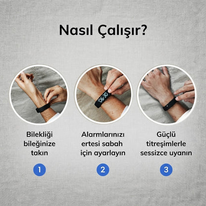 ✨ TİTREŞİMLİ BİLEKLİK - Sessiz Alarm ve Akıllı Uyku Bilekliği 🌙