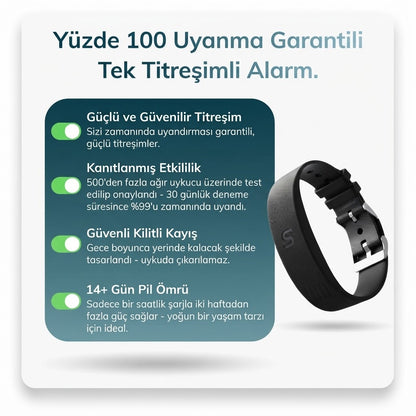 ✨ TİTREŞİMLİ BİLEKLİK - Sessiz Alarm ve Akıllı Uyku Bilekliği 🌙